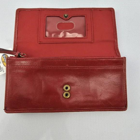 Fossil Women's Red Hayley Flip Wallet - Picture 2 of 9